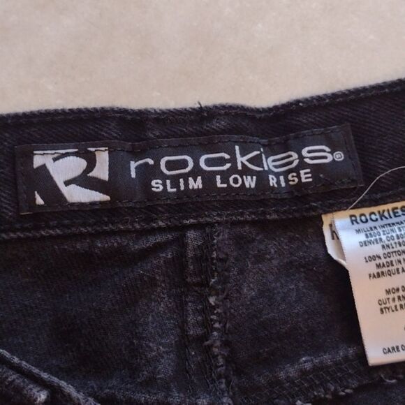 Rockies Slim Low Rise Jean Black Western Denim size 10 - Picture 3 of 10